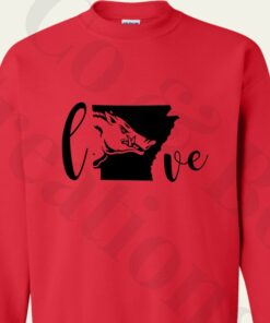 Razorback Sweatshirt, Arkansas Sweatshirt, Hogs Sweatshirt Hoodie Shirt, Love With State, Razorback Fan Gift, Custom Hog Gift