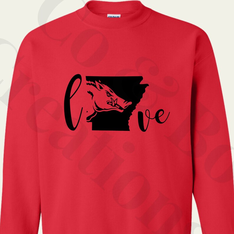 Razorback Sweatshirt, Arkansas Sweatshirt, Hogs Sweatshirt Hoodie Shirt, Love With State, Razorback Fan Gift, Custom Hog Gift