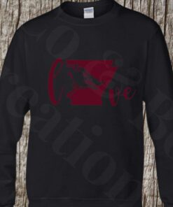 Razorback Sweatshirt, Arkansas Sweatshirt, Hogs Sweatshirt Hoodie Shirt, Love With State, Razorback Fan Gift, Custom Hog Gift