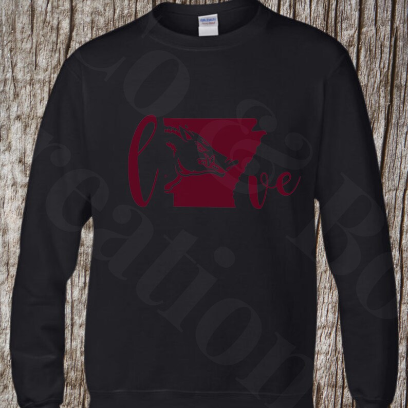 Razorback Sweatshirt, Arkansas Sweatshirt, Hogs Sweatshirt Hoodie Shirt, Love With State, Razorback Fan Gift, Custom Hog Gift