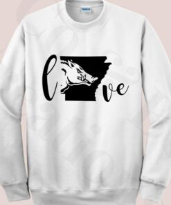 Razorback Sweatshirt, Arkansas Sweatshirt, Hogs Sweatshirt Hoodie Shirt, Love With State, Razorback Fan Gift, Custom Hog Gift