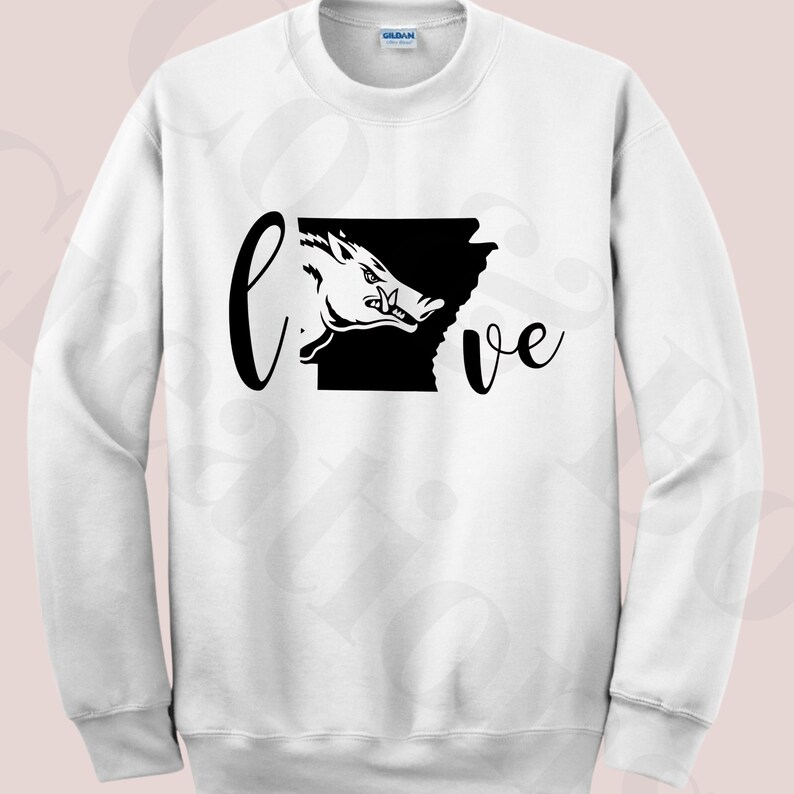 Razorback Sweatshirt, Arkansas Sweatshirt, Hogs Sweatshirt Hoodie Shirt, Love With State, Razorback Fan Gift, Custom Hog Gift