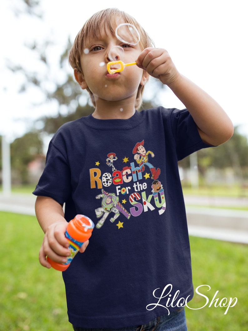 Reach For The Sky Shirt, Disney Toy Story Shirt, Disney Family Trip shirt, Matching Disney Family Shirt, Disney Character shirts, Andy Tees Gift Adult Kid Toddler Tee