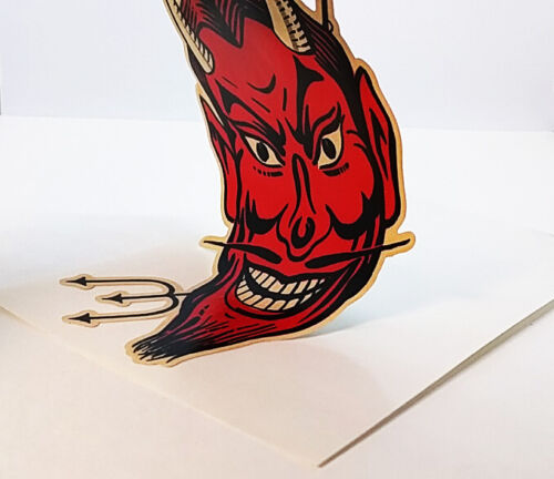 Red Devil 1950'S Vintage Style Decal, Vinyl Car Sticker, Rat Rod ...