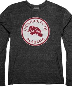 Reserve Collection By Long Sleeve Shirt Triblend Retro Vintage, Alabama Sweatshirt Full Size Gifts for NCAA Fans