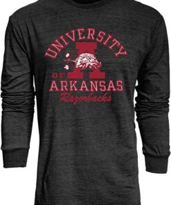Reserve Collection By Vintage Tri-Blend Long Sleeve Vault T Shirt, Hogs Shirt Gifts For Razorbacks Fans, Arkansas Razorbacks Hoodie