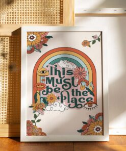 Retro 70s Floral Pattern Poster Affirmation Quotes Wall Art Print