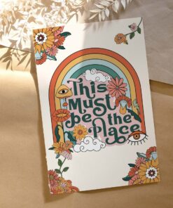 Retro 70s Floral Pattern Poster Affirmation Quotes Wall Art Print