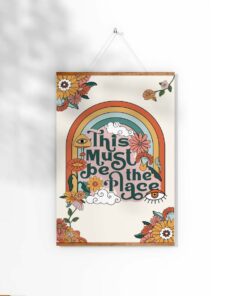 Retro 70s Floral Pattern Poster Affirmation Quotes Wall Art Print