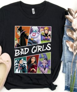 Retro 90s Bad Girls Villains T-shirt, Maleficent, Ursula, Evil Queen, Cruella, Gothel, Yzma, Disney Birthday, Disneyland Family Trip Gift