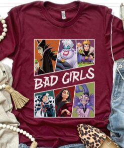 Retro 90s Bad Girls Villains T-shirt, Maleficent, Ursula, Evil Queen, Cruella, Gothel, Yzma, Disney Birthday, Disneyland Family Trip Gift
