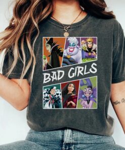 Retro 90s Bad Girls Villains T-shirt, Maleficent, Ursula, Evil Queen, Cruella, Gothel, Yzma, Disney Birthday, Disneyland Family Trip Gift