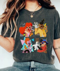 Retro 90s Disney A Goofy Movie Characters Shirt, Max Goof, Roxanne, Powerline, Unisex T-shirt Family Birthday Gift Adult Kid Toddler Tee