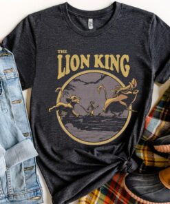 Retro 90s Disney Lion King Distressed Lion King Trio Graphic Shirt, Unisex T-shirt Family Birthday Gift Adult Kid Toddler Comfort Colors Tee