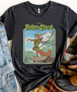 Retro 90s Disney Robin Hood Vintage Shirt, Disneyland Vacation Holiday Trip, Unisex T-shirt Family Birthday Gift Adult Kid Toddler Tee