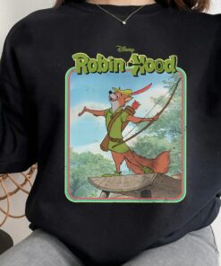Retro 90s Disney Robin Hood Vintage Shirt, Disneyland Vacation Holiday Trip, Unisex T-shirt Family Birthday Gift Adult Kid Toddler Tee