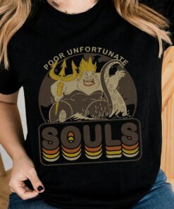 Retro 90s Disney Villains Ursula Poor Unfortunate Souls Shirt, Disneyland Vacation Unisex T-shirt Family Birthday Gift Adult Kid Toddler Tee
