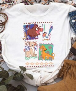 Retro 90s isney Lion King Simba And Timon Graphic Shirt, Disneyland Vacation Trip, Unisex T-shirt Family Birthday Gift Adult Kid Toddler Tee