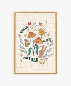 Retro Aesthetic Flower 70s Poster Bedroom Living Room Canvas Wall Art Print