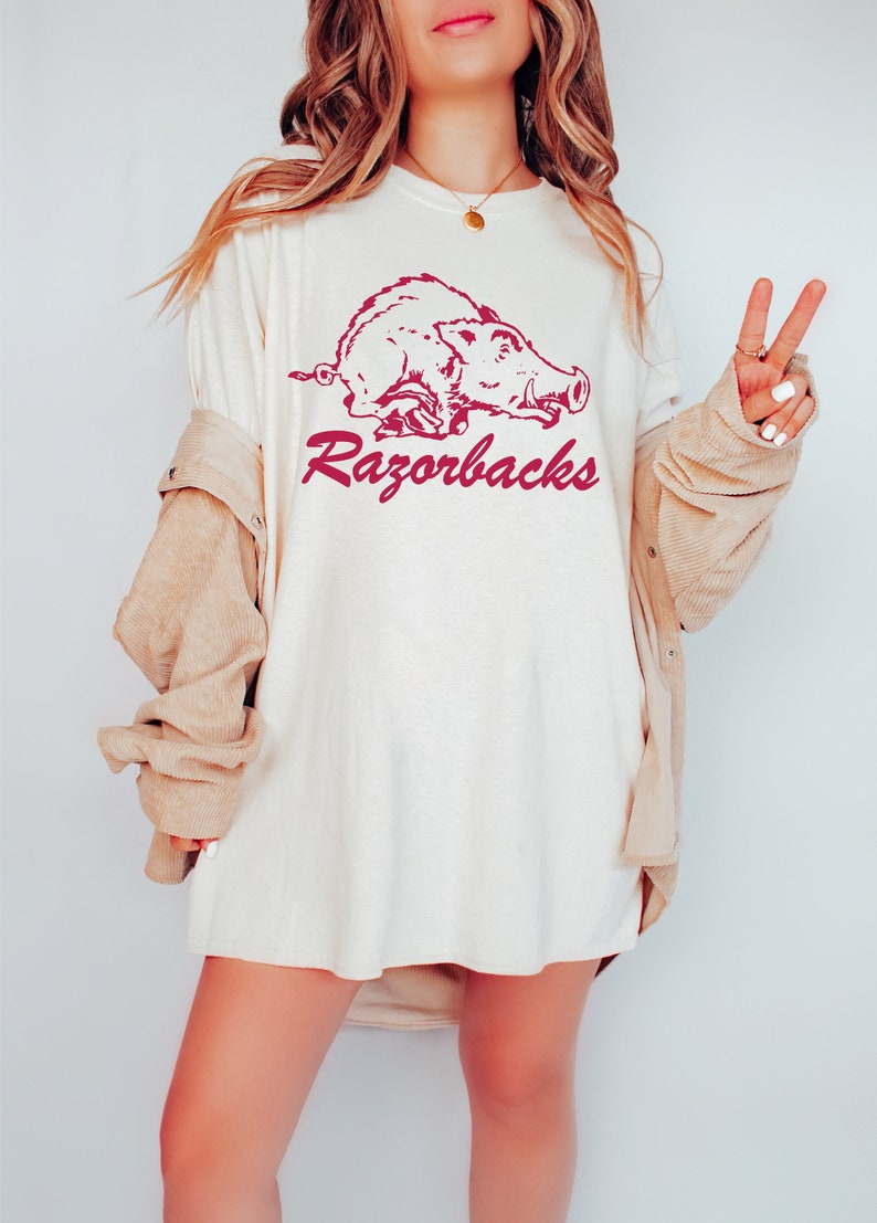 Retro Arkansas Shirt, Unisex Vintage Arkansas Razorbacks T Shirt, Hoodie, Sweatshirt, Football Season Gameday Apparel Arkansas Football Graphic Tee