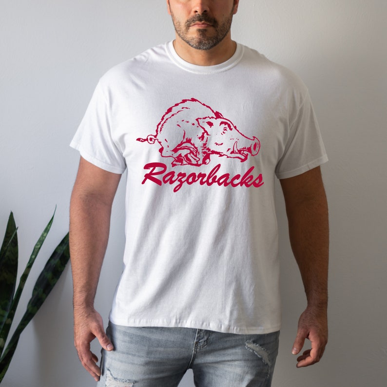 Retro Arkansas Shirt, Unisex Vintage Arkansas Razorbacks T Shirt, Hoodie, Sweatshirt, Football Season Gameday Apparel Arkansas Football Graphic Tee