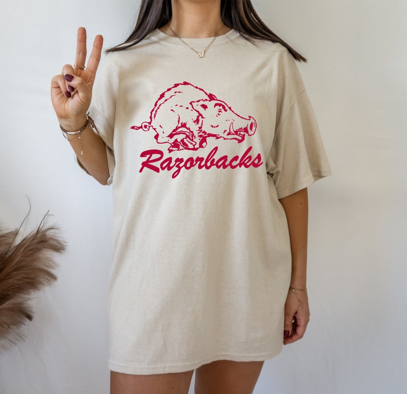 Retro Arkansas Shirt, Unisex Vintage Arkansas Razorbacks T Shirt, Hoodie, Sweatshirt, Football Season Gameday Apparel Arkansas Football Graphic Tee