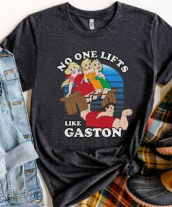 Retro Disney Beauty And The Beast Lifts Like Gaston Shirt, Disneyland Vacation Unisex T-shirt Family Birthday Gift Adult Kid Toddler Tee