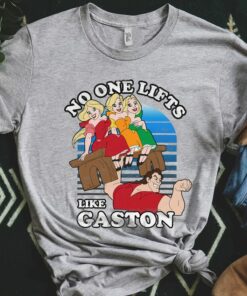 Retro Disney Beauty And The Beast Lifts Like Gaston Shirt, Disneyland Vacation Unisex T-shirt Family Birthday Gift Adult Kid Toddler Tee