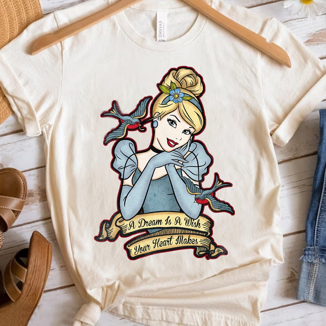 Retro Disney Cinderella A Dream Is A Wish Your Heart Makes Shirt, Magic Kingdom Unisex T-shirt Family Birthday Gift Adult Kid Toddler Tee