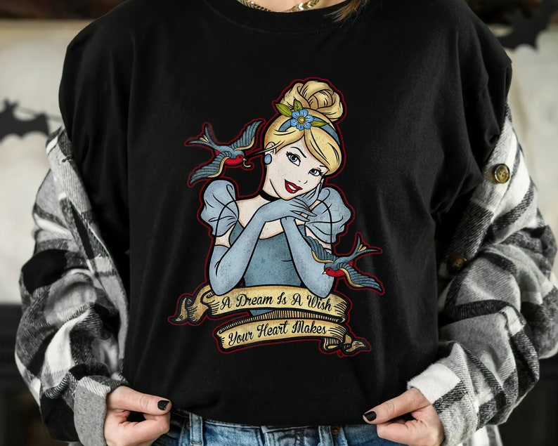 Retro Disney Cinderella A Dream Is A Wish Your Heart Makes Shirt, Magic Kingdom Unisex T-shirt Family Birthday Gift Adult Kid Toddler Tee