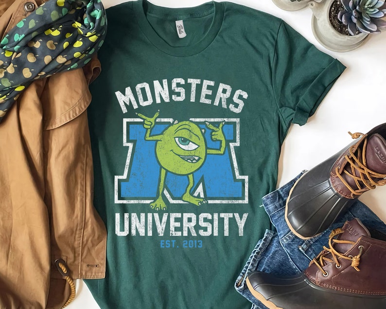 Retro Disney Monsters University Mike Wazowski Shirt, Disneyland Gift, Unisex T-shirt Birthday Gift Hoodie Sweatshirt Adult Kid Toddler Tee