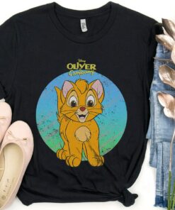 Retro Disney Oliver and Company Shirt, Disneyland World Vacation Trip Gift, Unisex T-shirt Family Birthday Gift Adult Kid Toddler Tee
