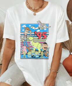 Retro Disney Pixar Toy Story 95 Distressed Colorful Shirt, Buzz Lightyear, Woody, Unisex T-shirt Family Birthday Gift Adult Kid Toddler Tee