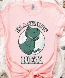 Retro Disney Pixar Toy Story I'm A Nervous Rex Dinosaur Shirt, Disneyland Vacation Unisex T-shirt Family Birthday Gift Adult Kid Toddler Tee