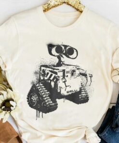 Retro Disney Pixar Wall-E Spray Paint Stencil Vintage Shirt, Magic Kingdom Holiday Unisex T-shirt Family Birthday Gift Adult Kid Toddler Tee