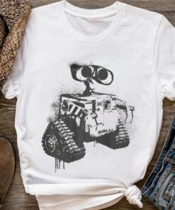 Retro Disney Pixar Wall-E Spray Paint Stencil Vintage Shirt, Magic Kingdom Holiday Unisex T-shirt Family Birthday Gift Adult Kid Toddler Tee