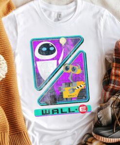 Retro Disney Pixar Wall-E Triangles And Eve Graphic T-Shirt, Disneyland Vacation, Unisex T-shirt Family Birthday Gift Adult Kid Toddler Tee