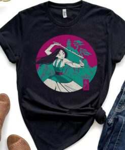 Retro Disney Princess Mulan Medallion Shirt, Disneyland Vacation Holiday Trip, Unisex T-shirt Family Birthday Gift Adult Kid Toddler Tee