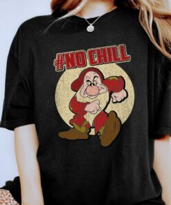 Retro Disney Snow White Grumpy No Chill Shirt, Disneyland Vacation, Unisex T-shirt Family Birthday Gift Adult Kid Toddler