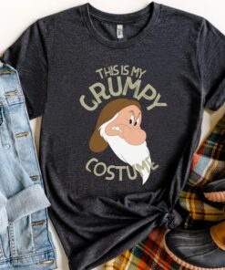 Retro Disney Snow White This Is My Grumpy Costume Halloween T-Shirt, Snow White and the Seven Dwarfs, Disneyland Trip Vacation BirthdayGift Adult Kid Toddler Tee