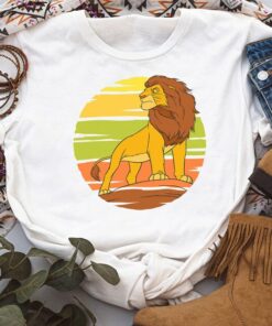 Retro Disney The Lion King Adult Simba Pride Rock Sun Shirt, Disneyland Vacation, Unisex T-shirt Family Birthday Gift Adult Kid Toddler Tee