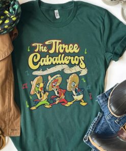 Retro Disney The Three Caballeros Classic Donald Duck Jose Carioca Panchito Pistoles Shirt, Unisex T-shirt Birthday Gift Kid Toddler Tee