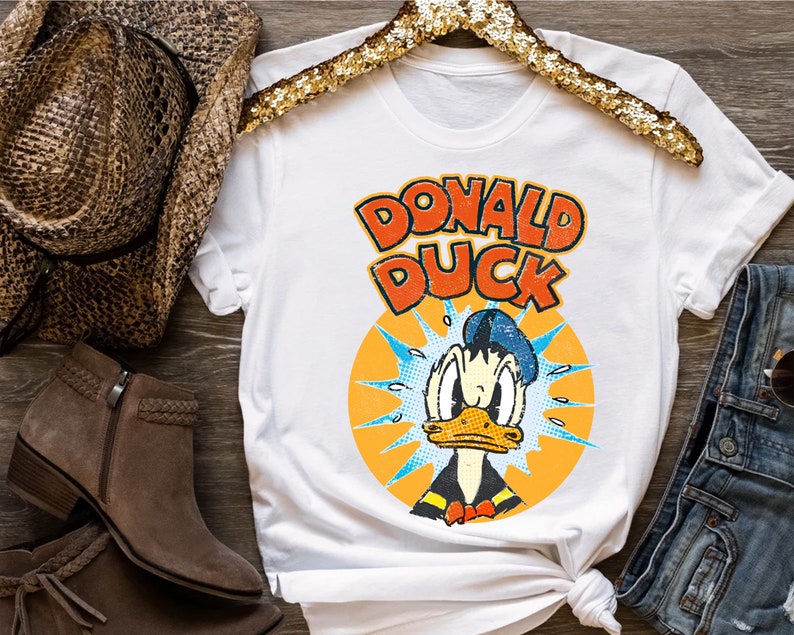Retro Donald Duck Quack Shirt, Funny Donald T-shirt, Disney Family Trip Tee, Disneyland Vacation Gift, Disney World Shirt, Magic Kingdom Gift Adult Kid Toddler Tee