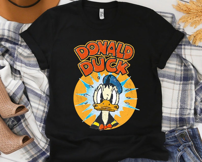 Retro Donald Duck Quack Shirt, Funny Donald T-shirt, Disney Family Trip Tee, Disneyland Vacation Gift, Disney World Shirt, Magic Kingdom Gift Adult Kid Toddler Tee