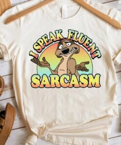 Retro Funny Disney Lion King Timon Speaks Sarcasm T-shirt, Magic Kingdom Holiday Unisex T-shirt Family Birthday Gift Adult Kid Toddler Tee