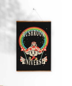 Retro Mashroom Poster, Aesthetic Poster, Retro Poster, Retro Quote Print, Trendy Wall Art, Motivational Print