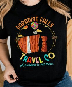 Retro Paradise Falls Travel Co Shirt, Disney Up Movie T-shirt, Adventure is Out There, Disney Trip Tee, Disneyland Family Vacation Gift