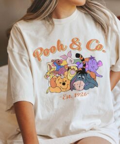 Retro Pooh and Co EST 1926 Shirt, Cute Pooh Bear And Friends Shirt, Vintage Winnie The Pooh, Piglet, Eeyore, Tigger, Walt Disney World Shirt