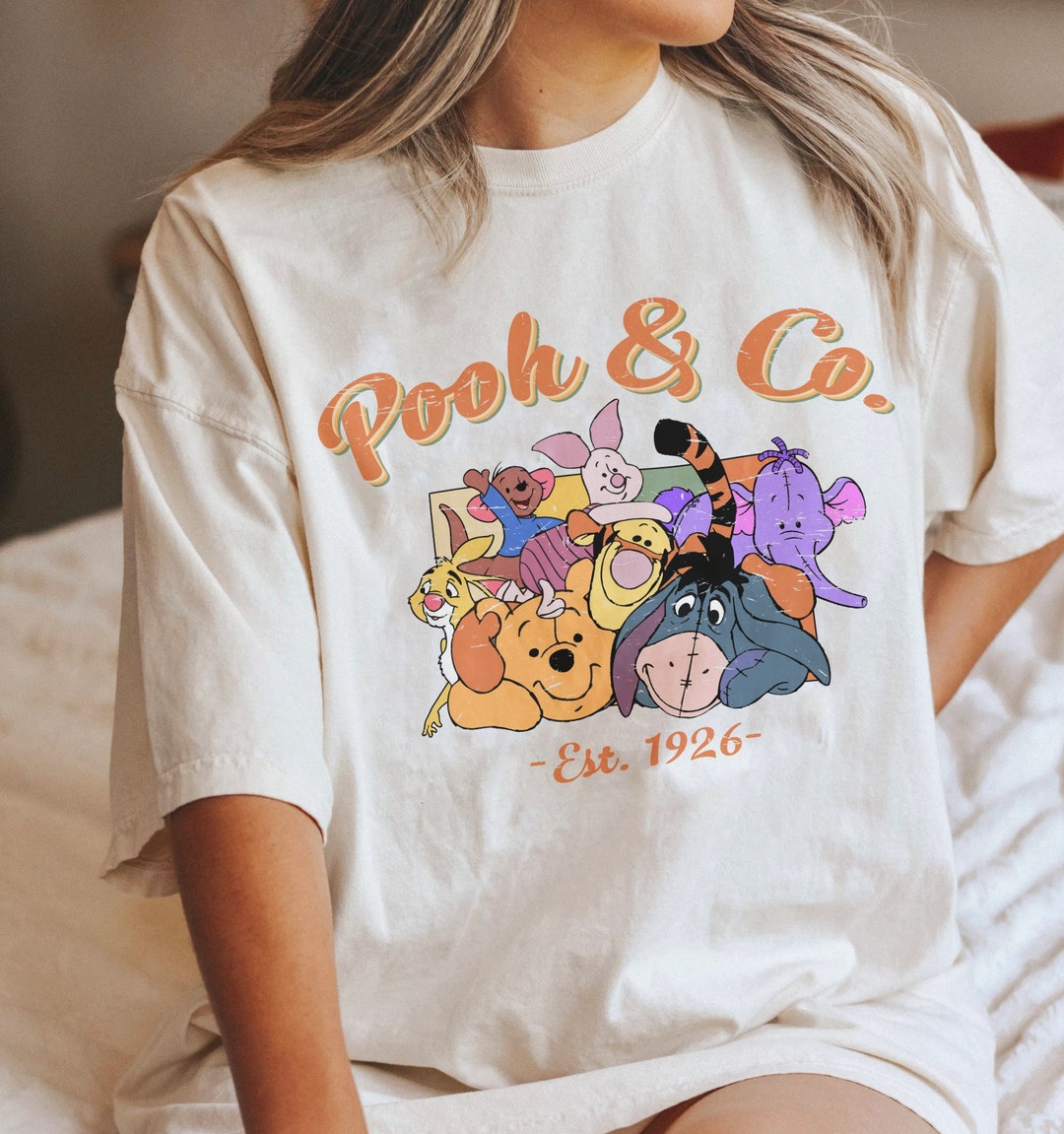 Retro Pooh and Co EST 1926 Shirt, Cute Pooh Bear And Friends Shirt, Vintage Winnie The Pooh, Piglet, Eeyore, Tigger, Walt Disney World Shirt