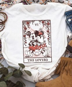Retro Tarot Card Disney Mickey And Friends Mickey and Minnie Unisex T-shirt, Disneyland Fall Trip Family Vacation Gift, Magic Kingdom Kid Tee